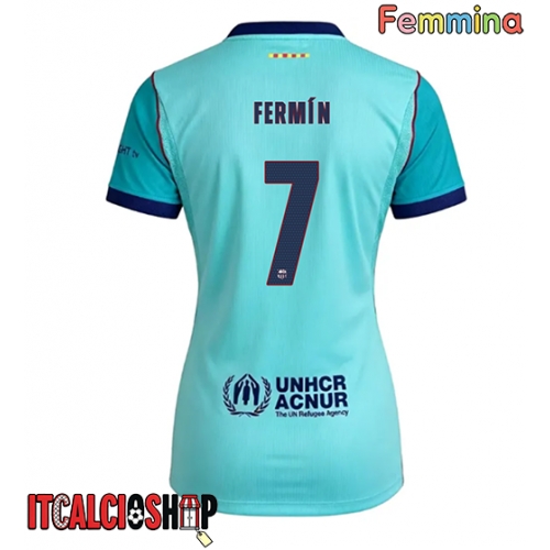 Barcelona Fermin Lopez #7 Terza Maglia Femmina 2026-27 Manica Corta